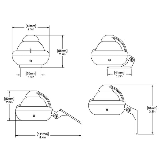 Ritchie X-10-M Sport - Bracket Mount - Gray - Deckhand Marine Supply