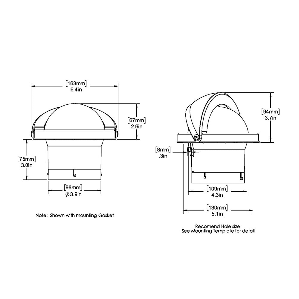 Ritchie SS-2000 SuperSport Compass - Flush Mount - Black - Deckhand Marine Supply