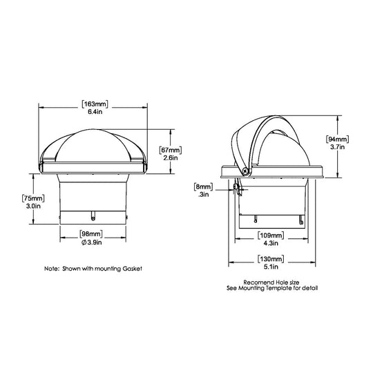 Ritchie SS-2000 SuperSport Compass - Flush Mount - Black - Deckhand Marine Supply