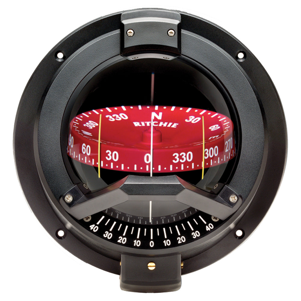 Ritchie BN-202 Navigator Compass - Bulkhead Mount - Black - Deckhand Marine Supply