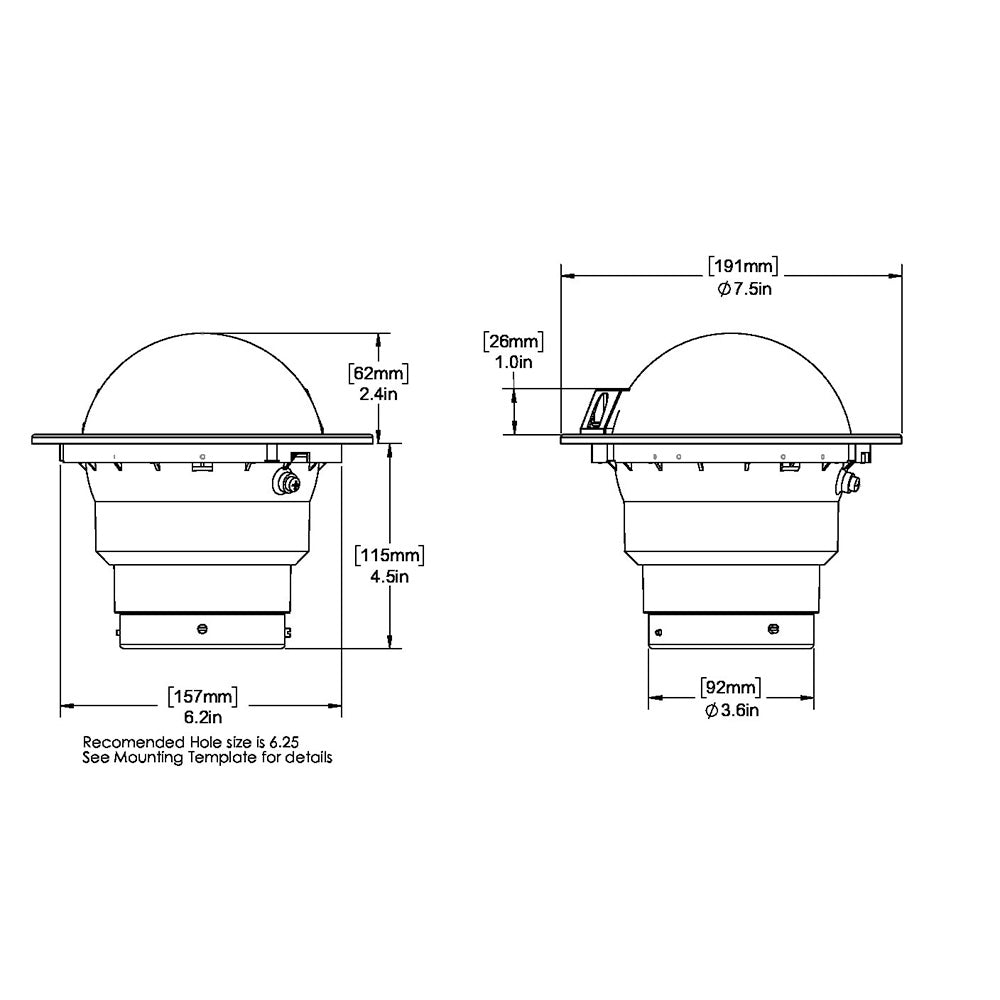 Ritchie SS-5000 SuperSport Compass - Flush Mount - Black - Deckhand Marine Supply