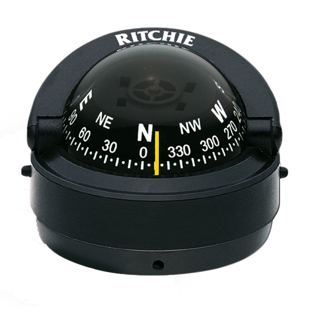 Ritchie S-53 Explorer Compass - Surface Mount - Black - Deckhand Marine Supply