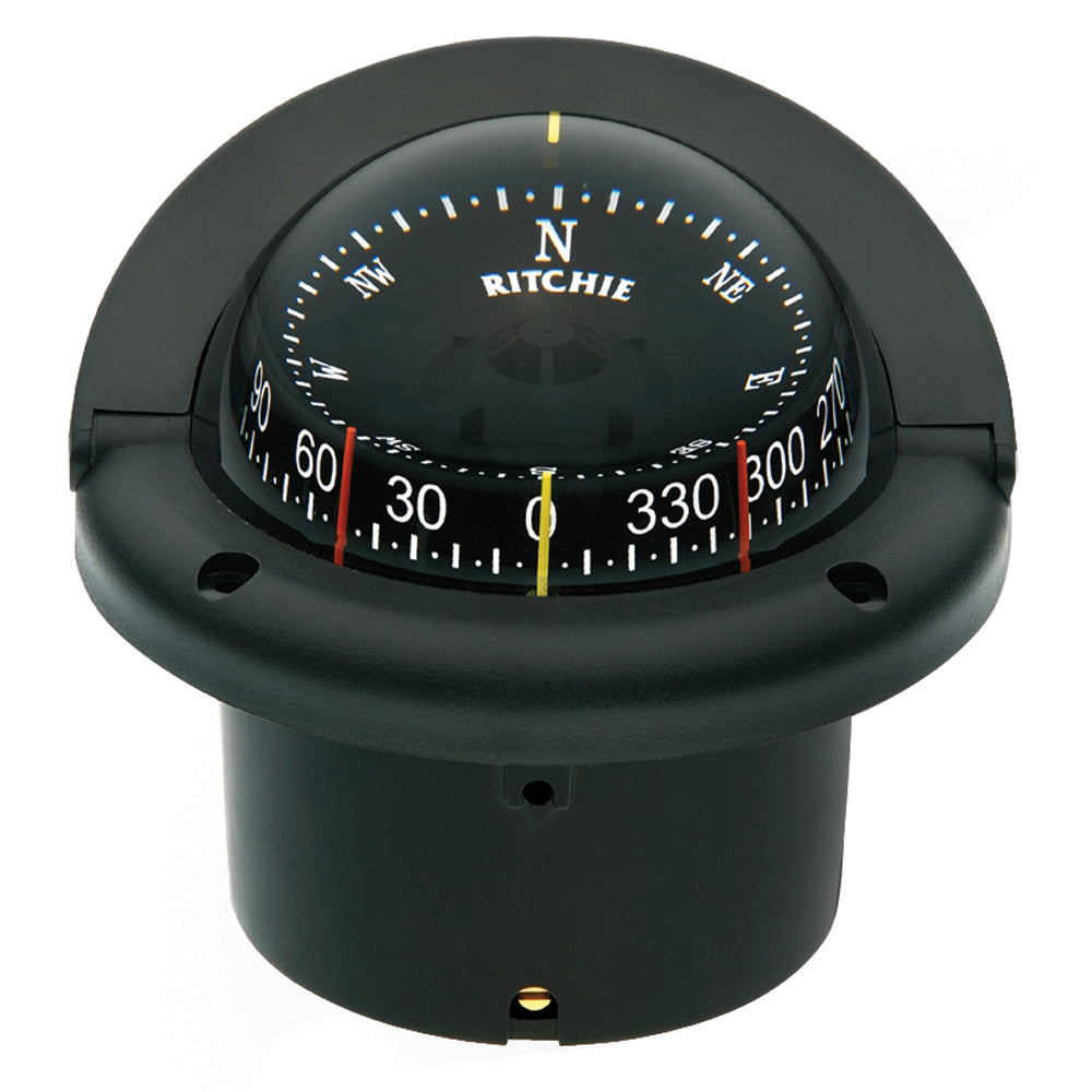 Ritchie HF-743 Helmsman Combidial Compass - Flush Mount - Black - Deckhand Marine Supply