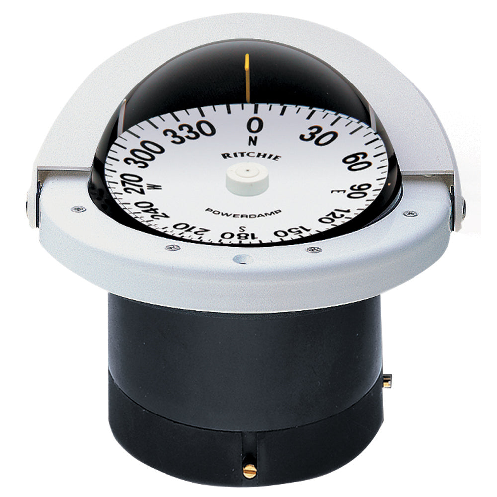 Ritchie FN-201W Navigator Compass - Flush Mount - White - Deckhand Marine Supply