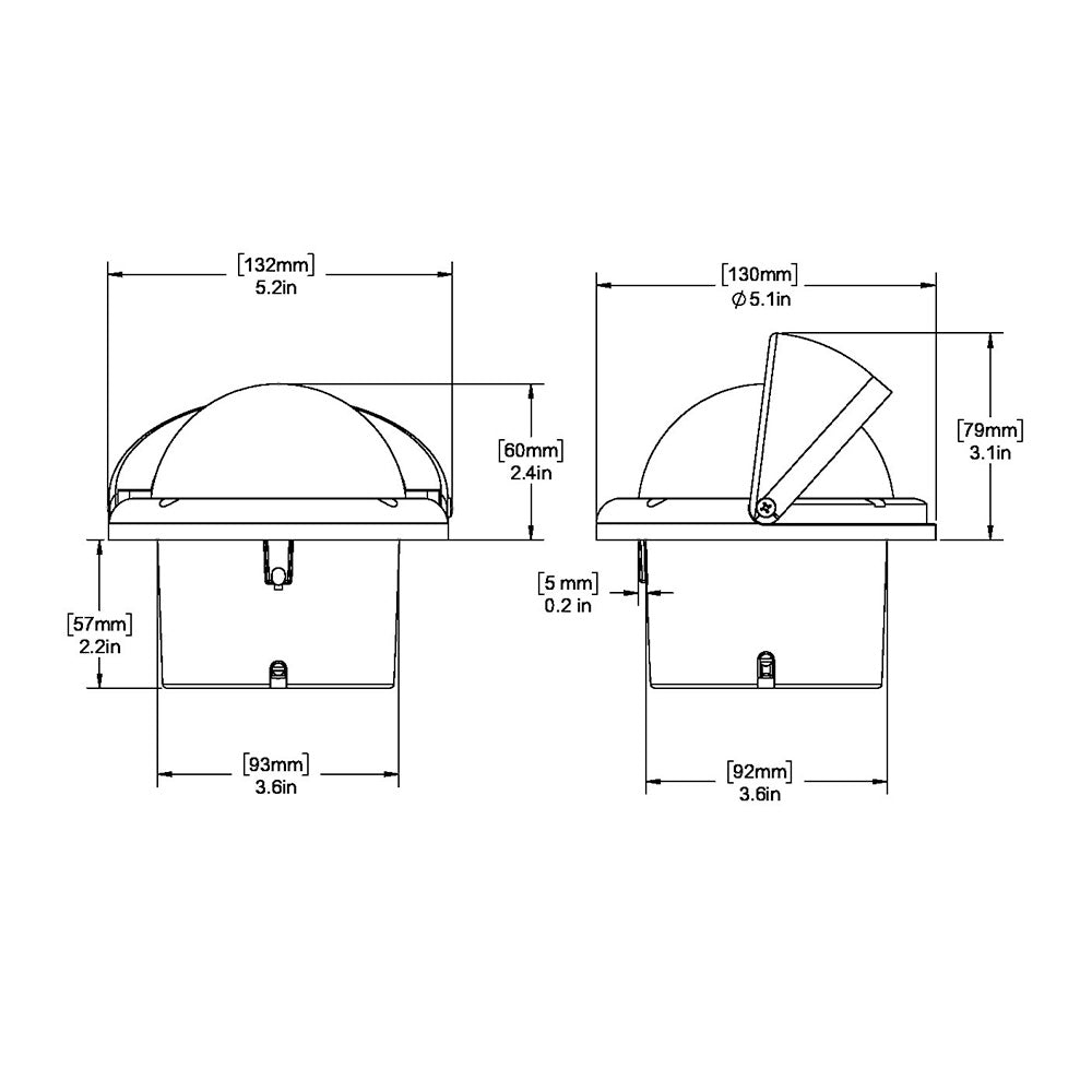 Ritchie SS-1002W SuperSport Compass - Flush Mount - White - Deckhand Marine Supply