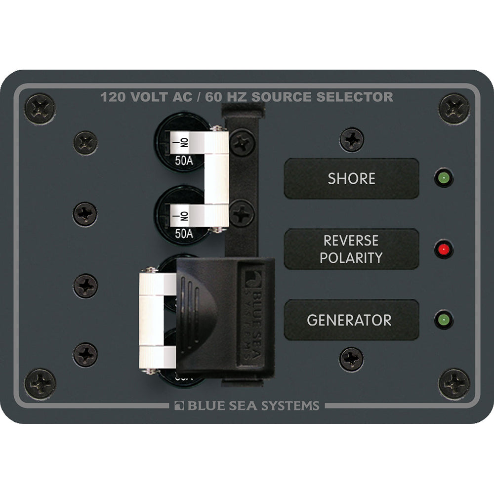 Blue Sea 8061 AC Toggle Source Selector 120V AC - 50AMP - Deckhand Marine Supply