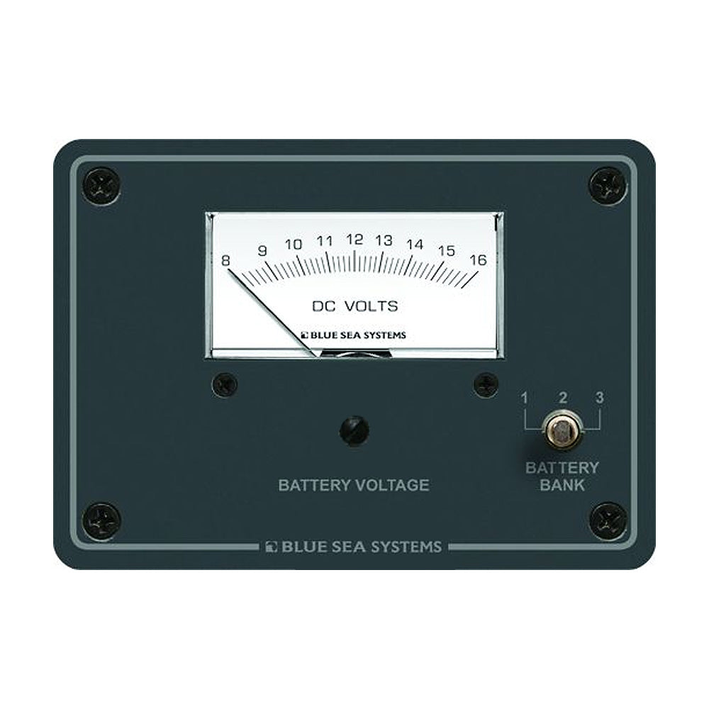 Blue Sea 8015 DC Analog Voltmeter w/Panel - Deckhand Marine Supply