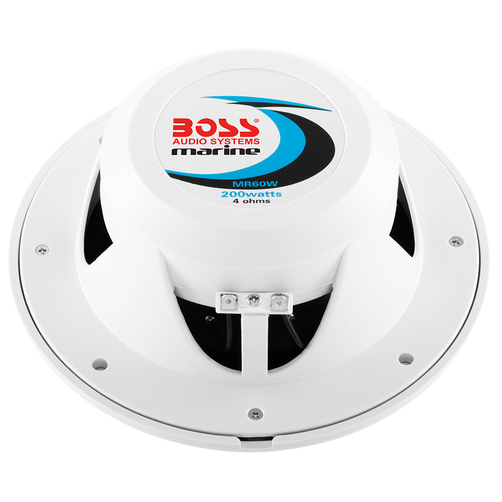 Boss Audio 6.5" MR60W Speakers - White - 200W - Deckhand Marine Supply