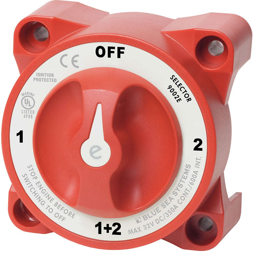 Blue Sea 9002e e-Series Battery Switch Selector w/Alternator Field Disconnect - Deckhand Marine Supply