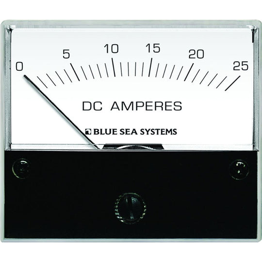 Blue Sea 8005 DC Analog Ammeter - 2-3/4" Face, 0-25 Amperes DC - Deckhand Marine Supply