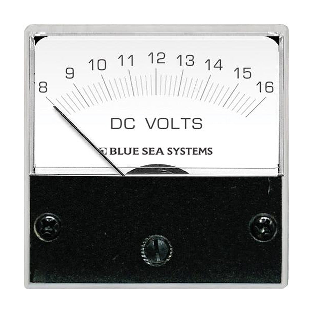 Blue Sea 8028 DC Analog Micro Voltmeter - 2" Face, 8-16 Volts DC - Deckhand Marine Supply