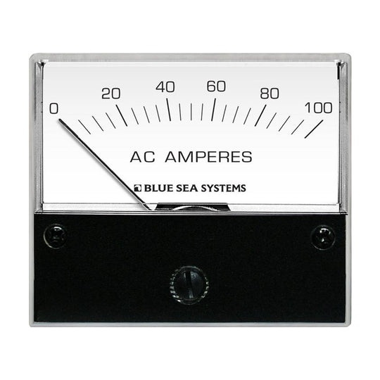 Blue Sea 8258 AC Analog Ammeter - 2-3/4" Face, 0-100 Amperes AC - Deckhand Marine Supply