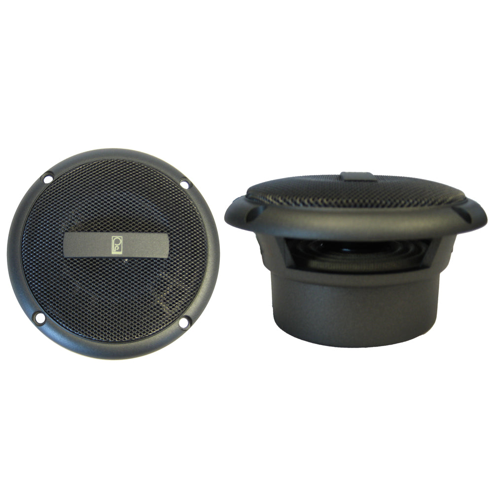 Poly-Planar MA-3013 3" 60 Watt Round Component Speakers - Gray - Deckhand Marine Supply