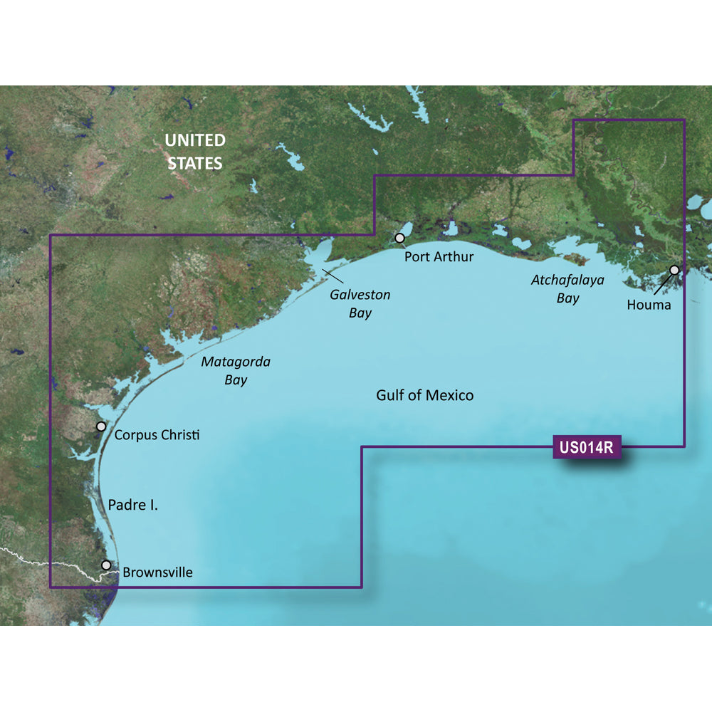 Garmin BlueChart g3 Vision HD - VUS014R - Morgan City to Brownsville - microSD/SD - Deckhand Marine Supply