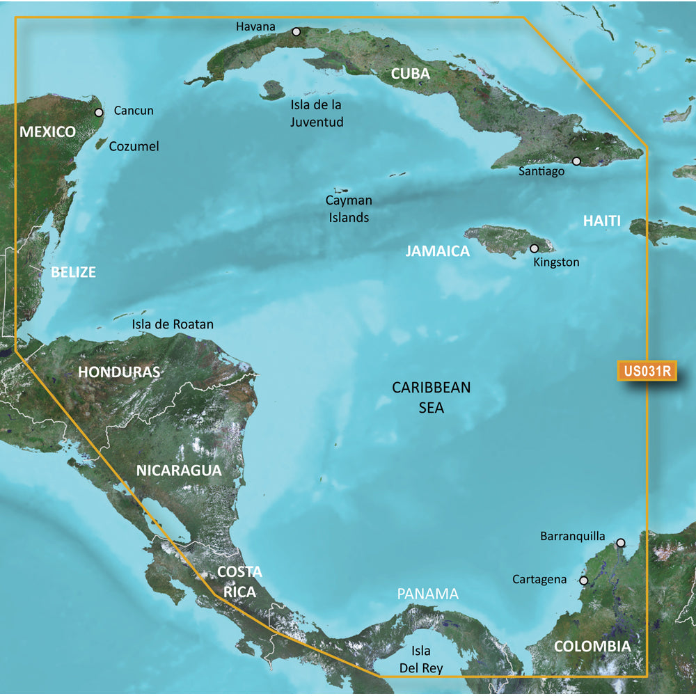 Garmin BlueChart g3 Vision HD - VUS031R - Southwest Caribbean - microSD/SD - Deckhand Marine Supply