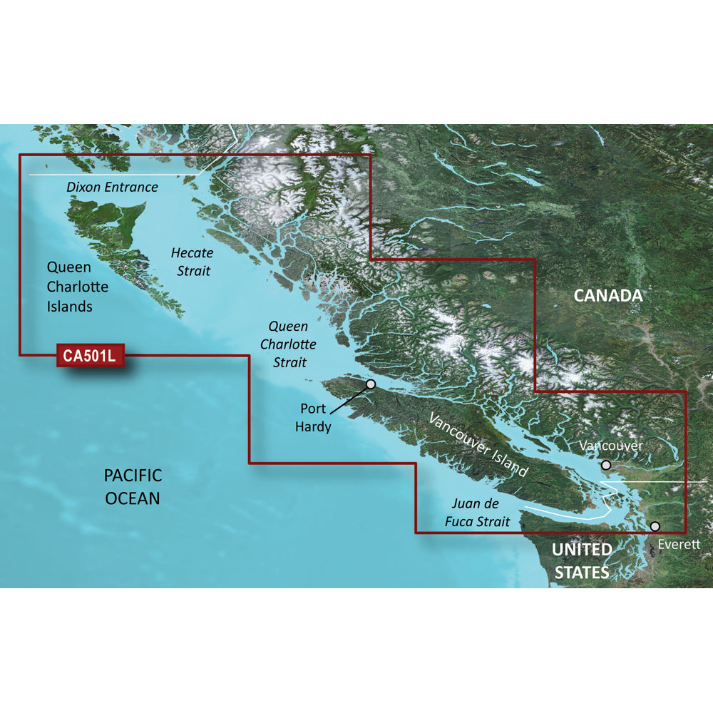 Garmin BlueChart g3 Vision HD - VCA501L - Vancouver Island - Dixon Entrance - microSD/SD - Deckhand Marine Supply