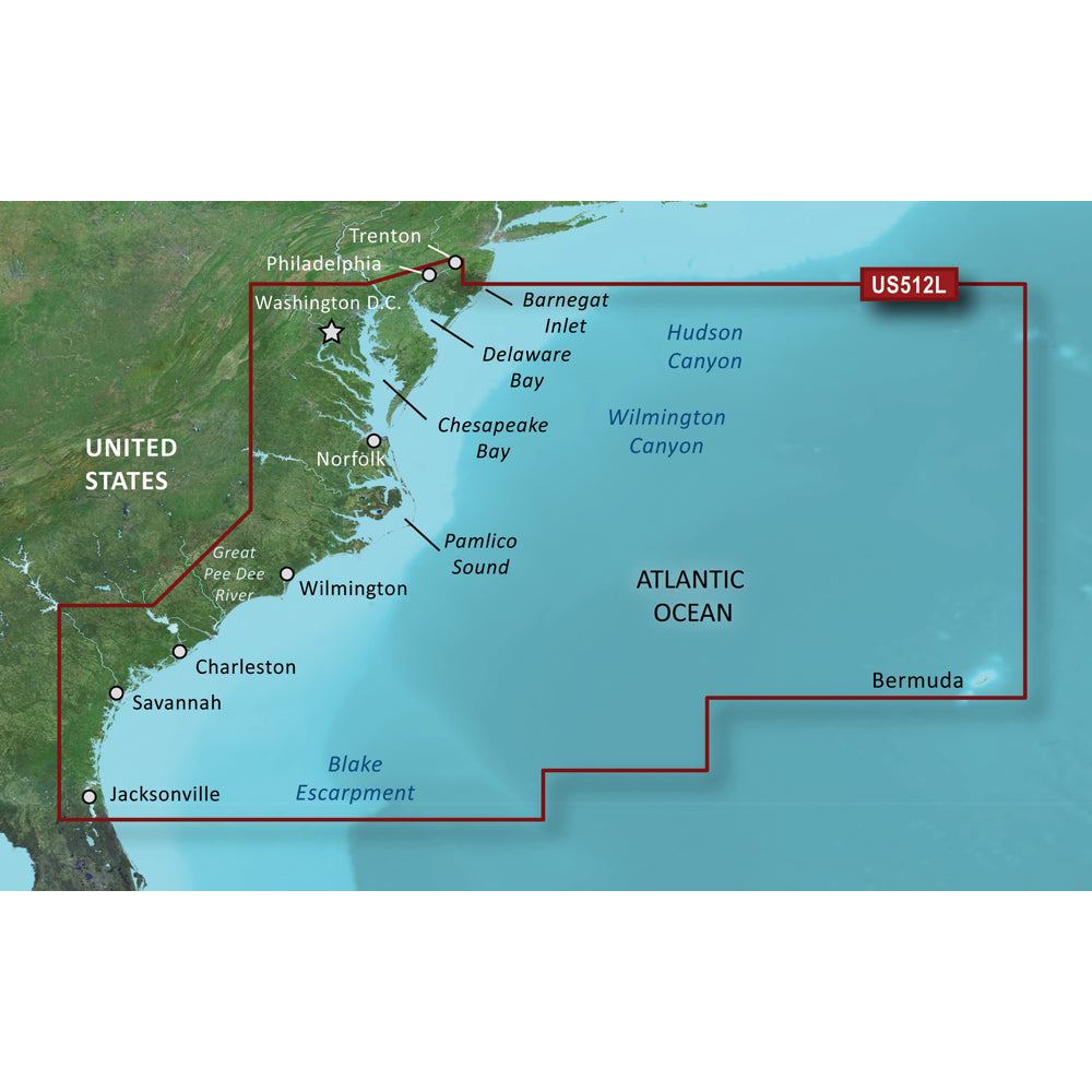 Garmin BlueChart g3 Vision HD - VUS512L - Mid-Atlantic - microSD/SD - Deckhand Marine Supply