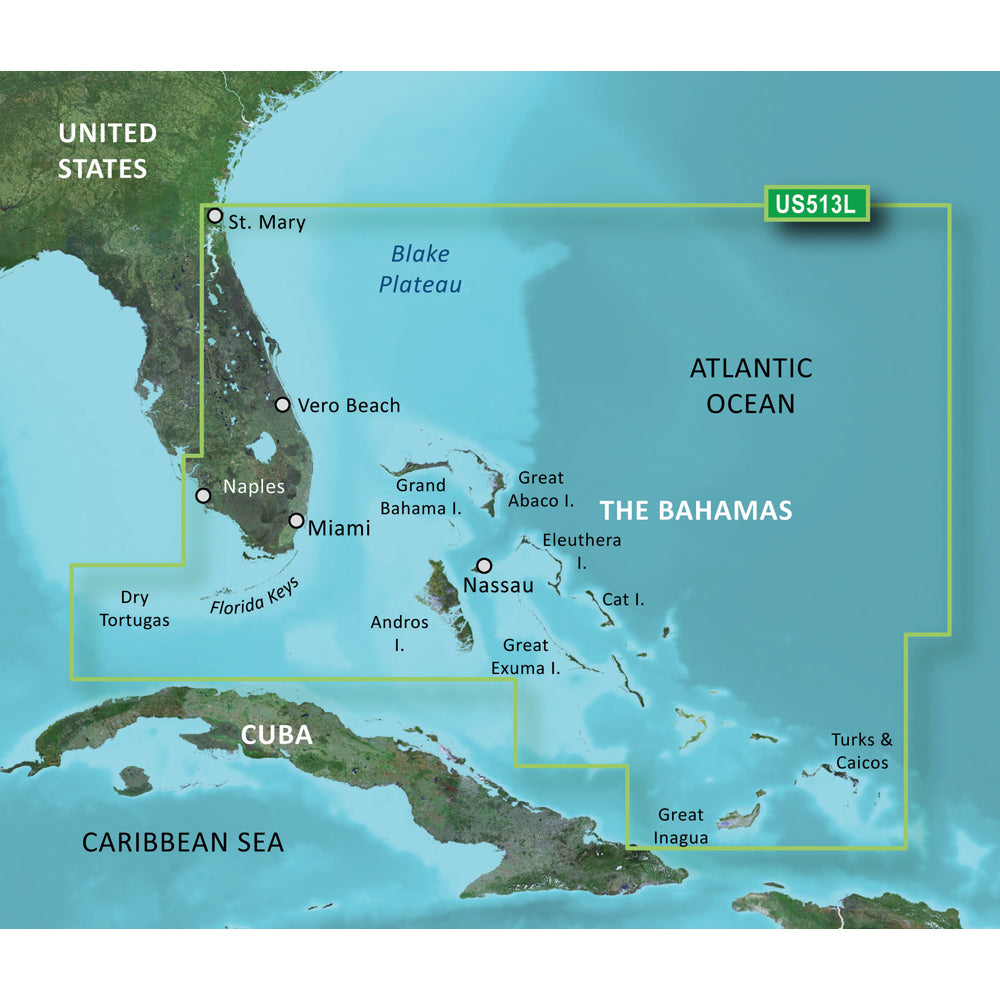 Garmin BlueChart g3 Vision HD - VUS513L - Jacksonville - Bahamas - microSD/SD - Deckhand Marine Supply