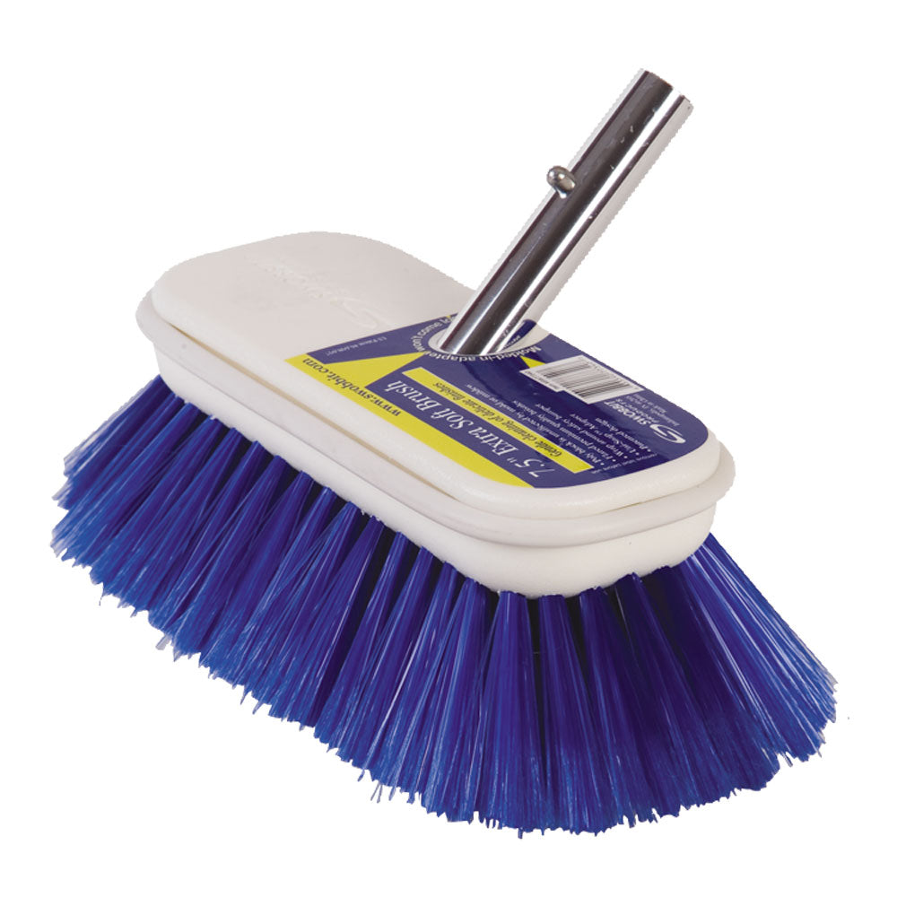 Swobbit 7.5" Extra Soft Brush - Blue - Deckhand Marine Supply