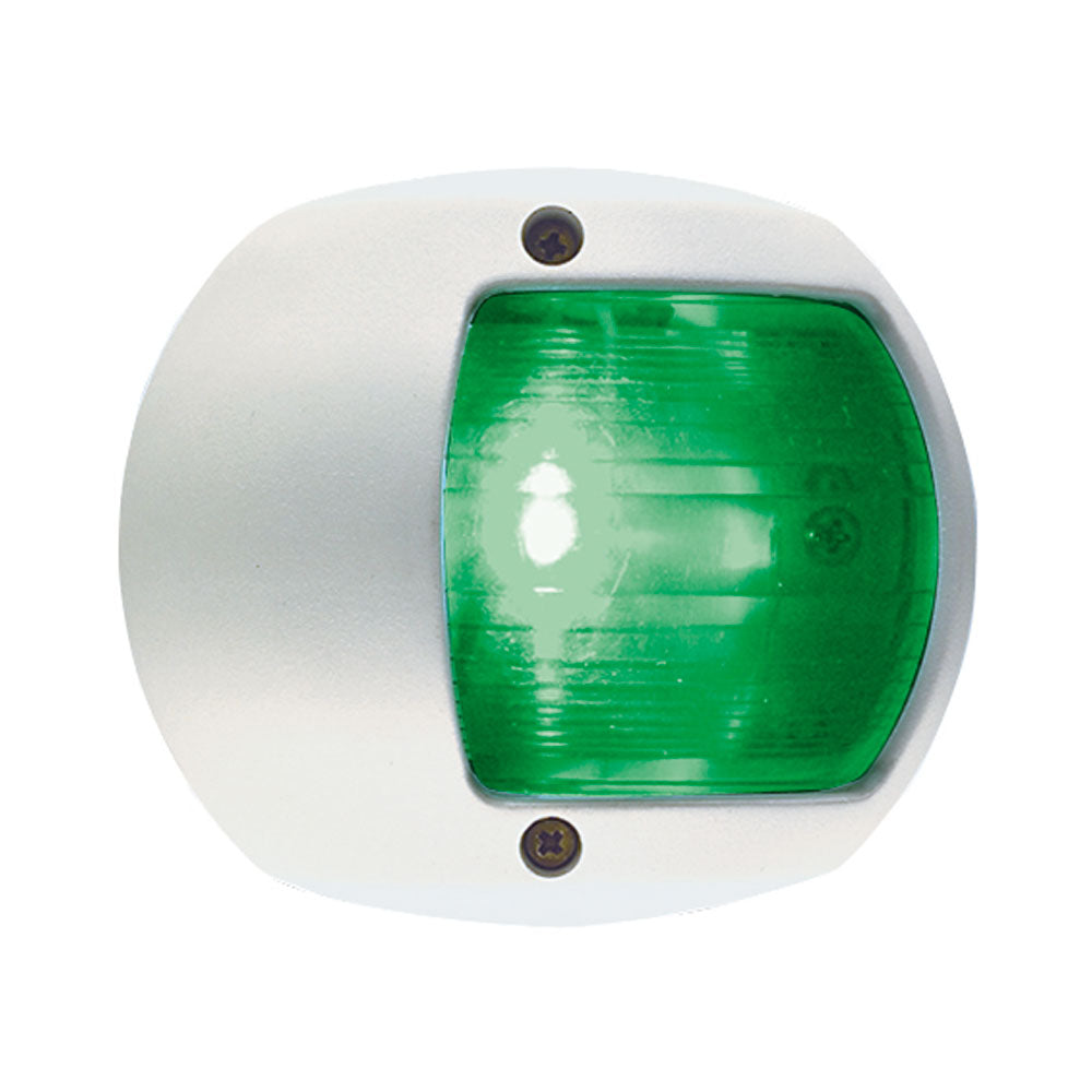 Perko LED Side Light - Green - 12V - White Plastic Housing - Deckhand Marine Supply