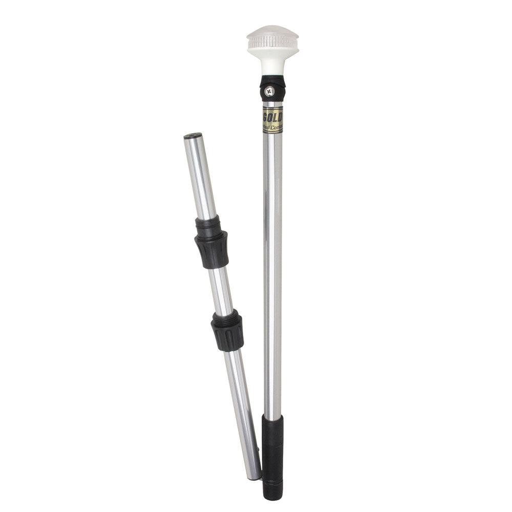 Perko Omega Series LED Universal Pole Light w/Fold In Half Pole - Deckhand Marine Supply