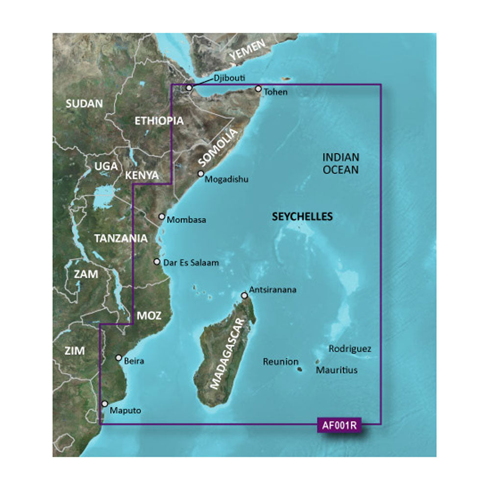 Garmin BlueChart g3 HD - HXAF001R - Eastern Africa - microSD/SD - Deckhand Marine Supply