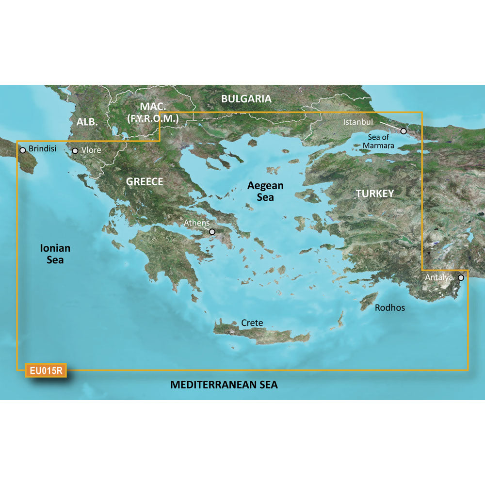 Garmin BlueChart g3 HD - HXEU015R Aegean Sea  Sea of Marmara - microSD/SD - Deckhand Marine Supply