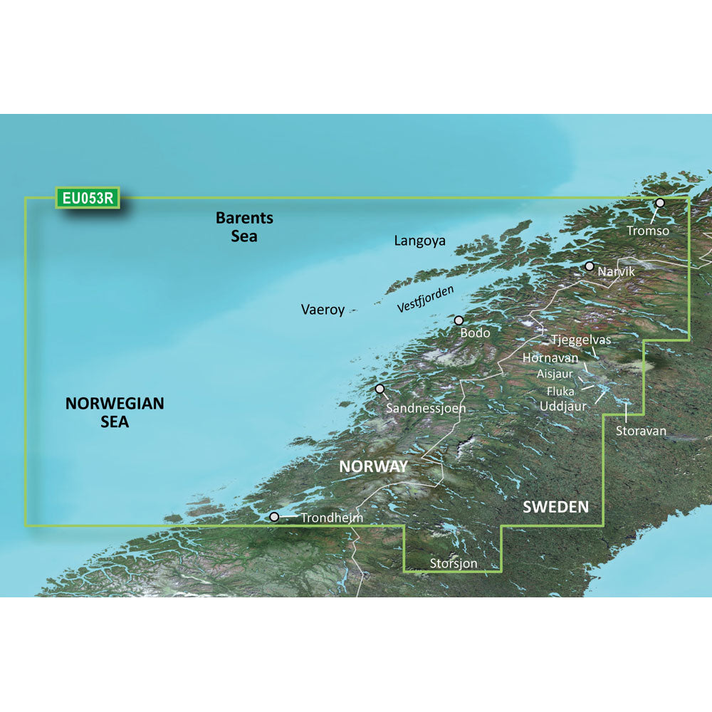 Garmin BlueChart g3 HD - HXEU053R - Trondheim - Tromso - microSD/SD - Deckhand Marine Supply