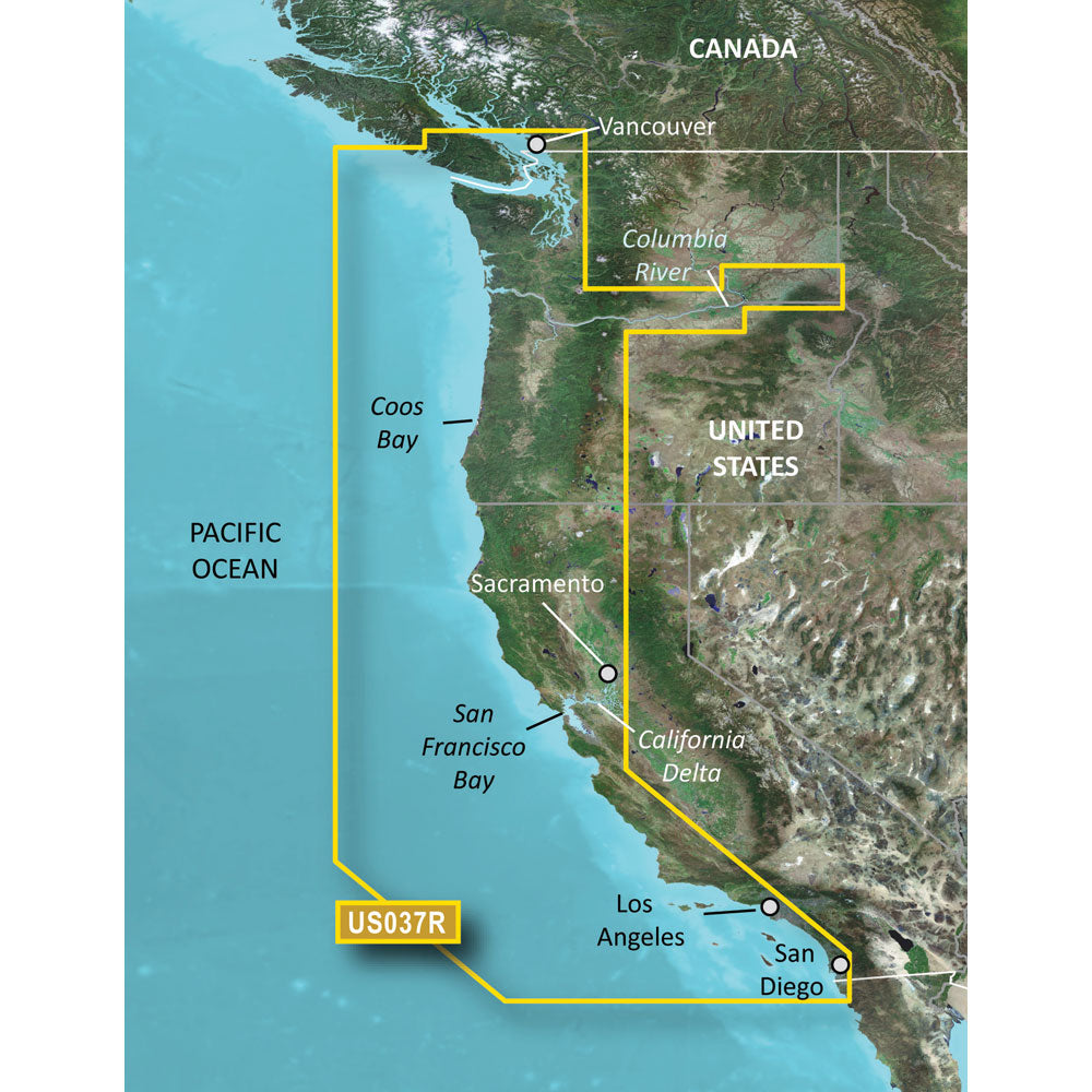 Garmin BlueChart g3 Vision HD - VUS037R - Vancouver - San Diego - microSD/SD - Deckhand Marine Supply