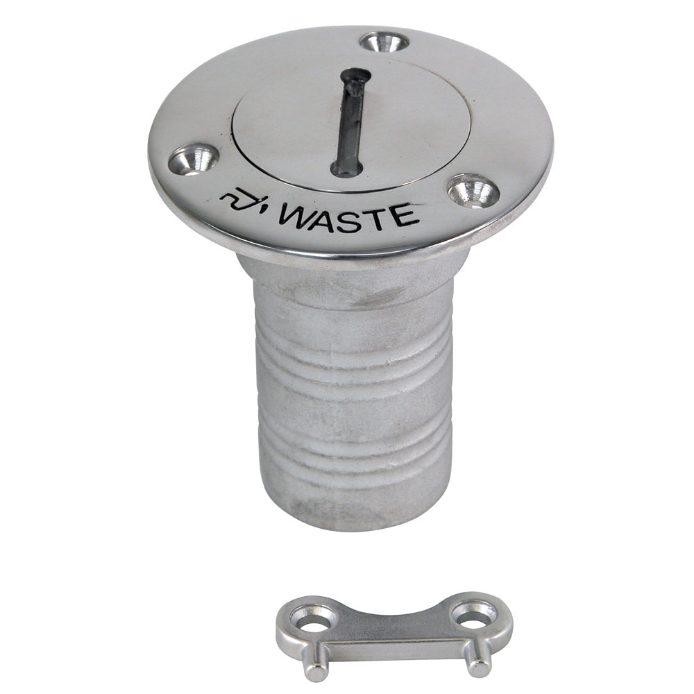 Whitecap Hose Deck Fill - 1-1/2" Hose Waste - Deckhand Marine Supply