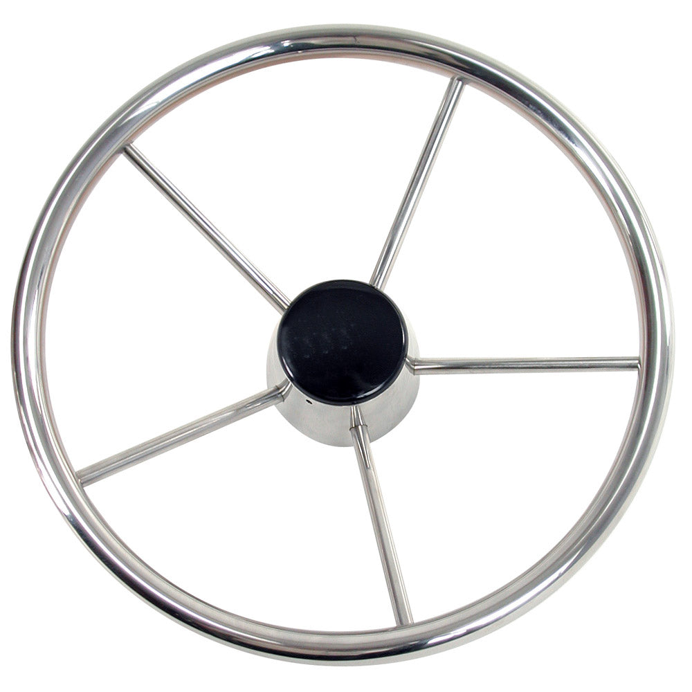 Whitecap Destroyer Steering Wheel - 13-1/2" Diameter - Deckhand Marine Supply