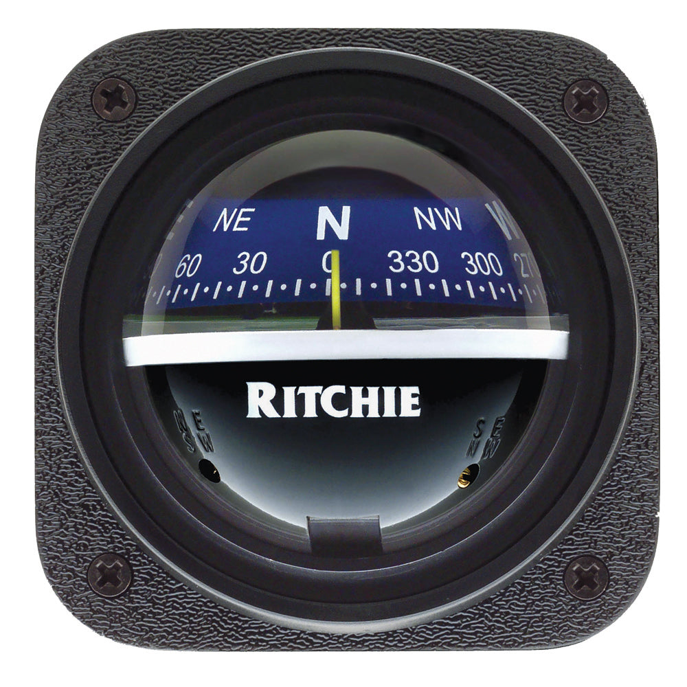 Ritchie V-537B Explorer Compass - Bulkhead Mount - Blue Dial - Deckhand Marine Supply