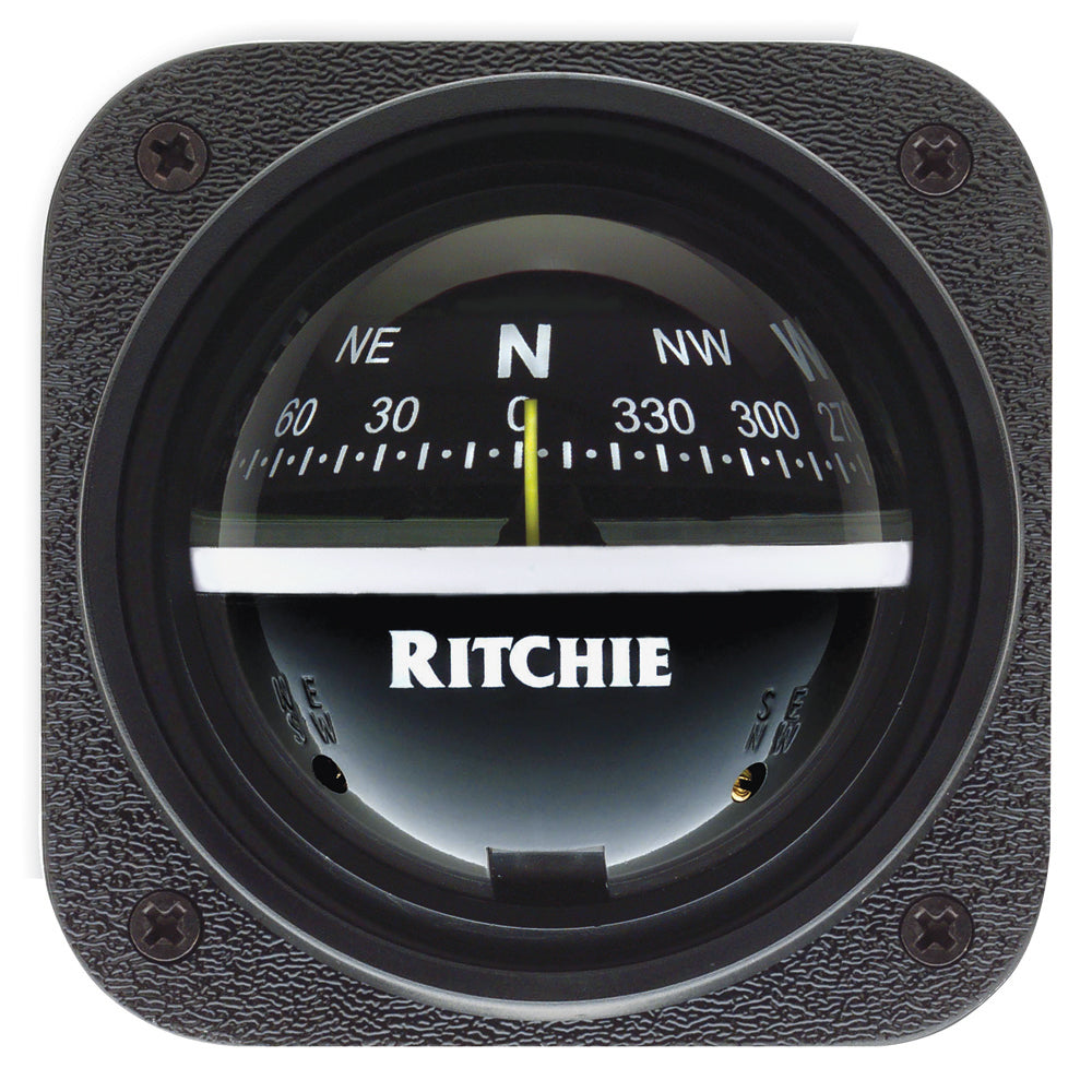 Ritchie V-537 Explorer Compass - Bulkhead Mount - Black Dial - Deckhand Marine Supply