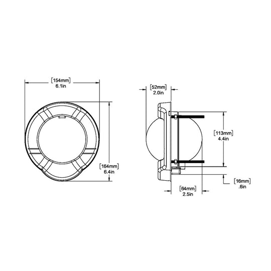 Ritchie SS-PR2 SuperSport Compass - Dash Mount - Black - Deckhand Marine Supply