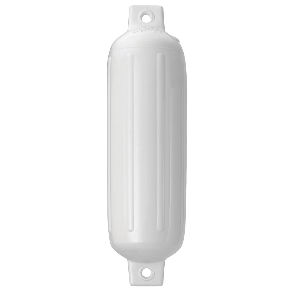 Polyform G-1 Twin Eye Fender 3.5" x 12.8" - White - Deckhand Marine Supply