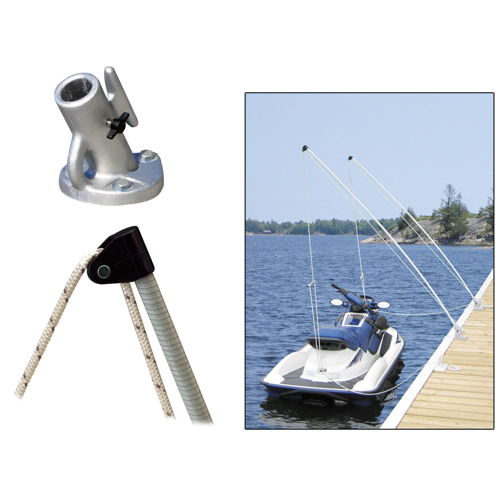 Dock Edge Economy Mooring Whips 2PC 12ft 4000 LBS up to 23 ft - Deckhand Marine Supply