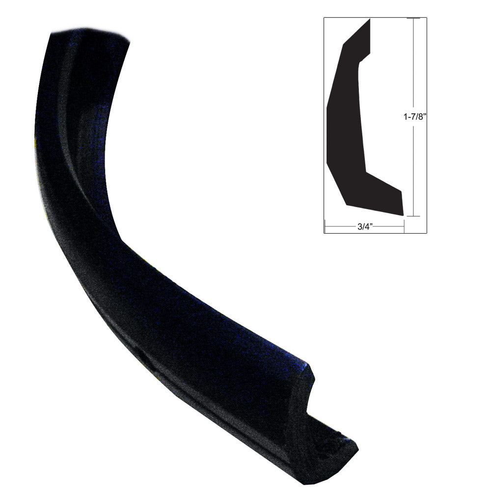 TACO Semi-Rigid Rub Rail Kit - Black w/No Insert - 30' - Deckhand Marine Supply