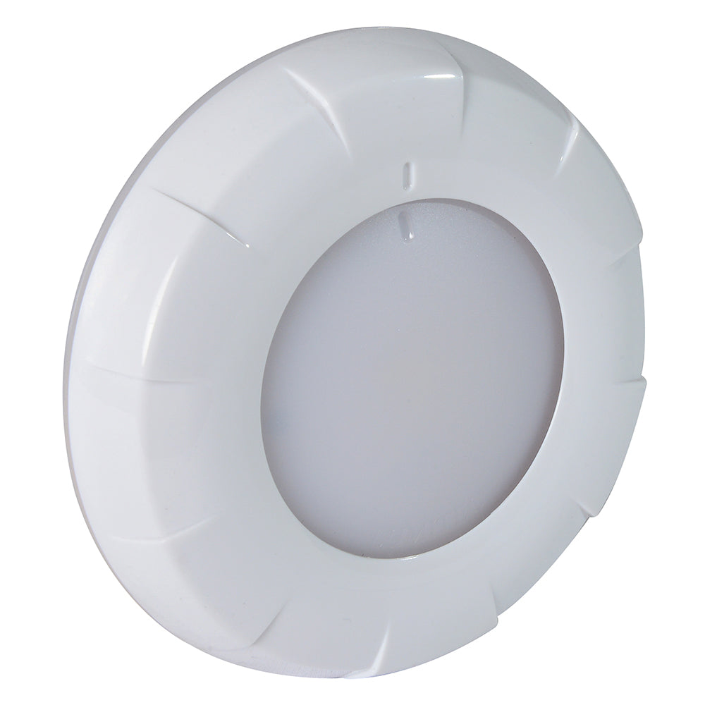 Lumitec Aurora LED Dome Light - White Finish - White/Blue Dimming - Deckhand Marine Supply