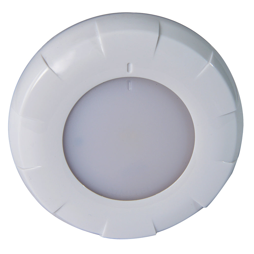 Lumitec Aurora LED Dome Light - White Finish - White/Blue Dimming - Deckhand Marine Supply