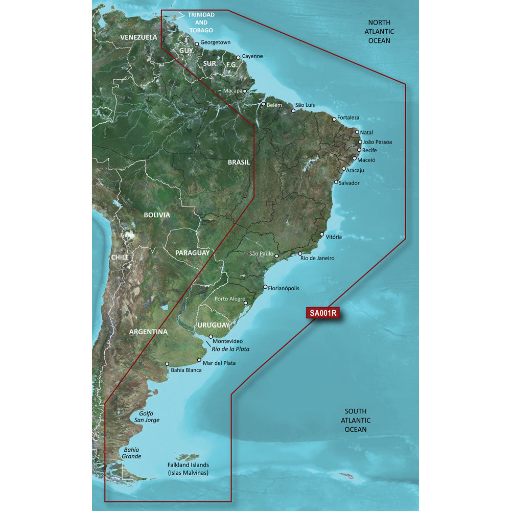 Garmin BlueChart g3 HD - HXSA001R - South America East Coast - microSD/SD - Deckhand Marine Supply