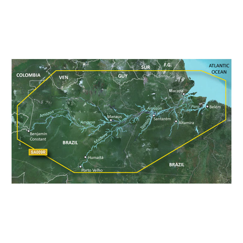 Garmin BlueChart g3 HD - HXSA009R - Amazon River - microSD/SD - Deckhand Marine Supply