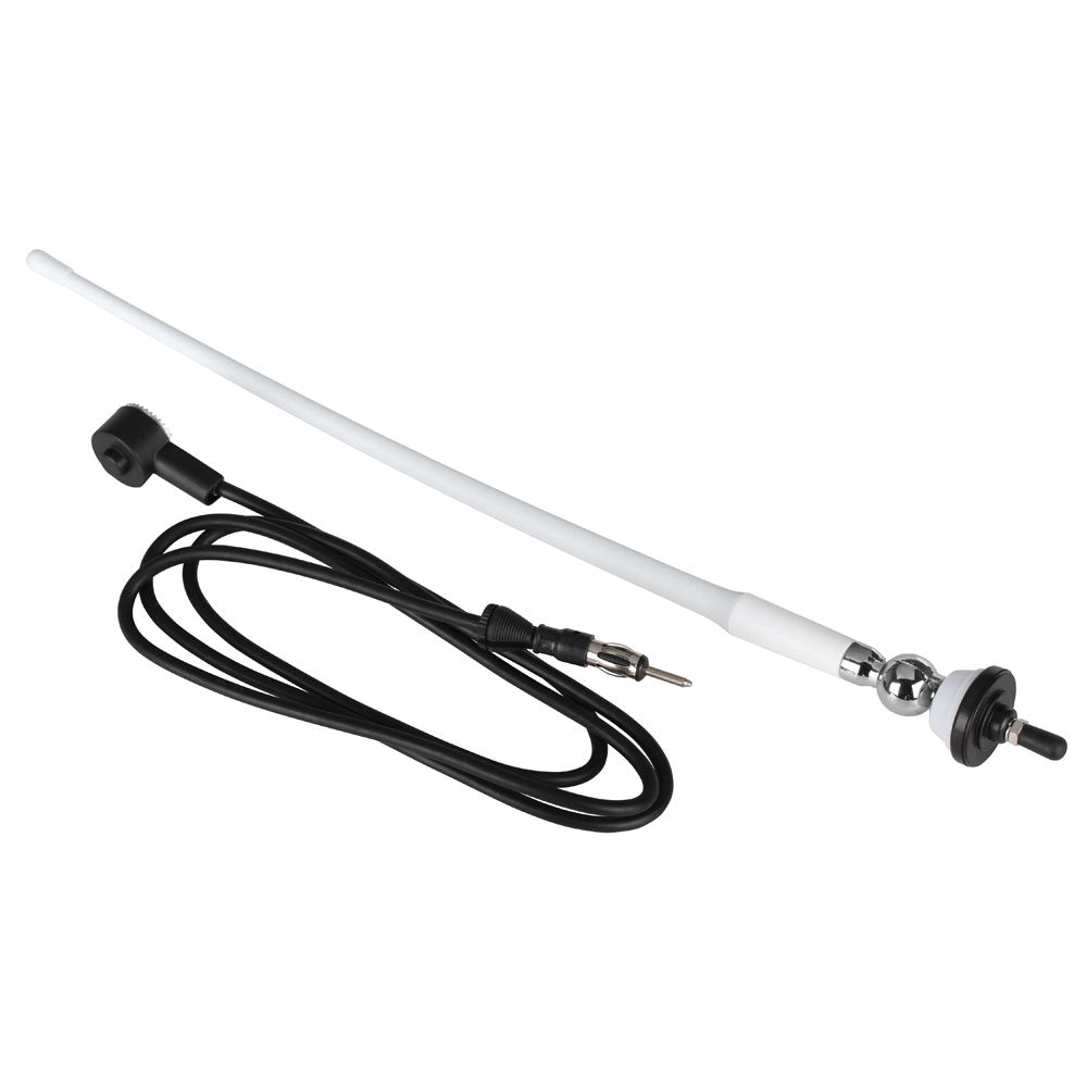 Boss Audio MRANT12W AM/FM Rubber Antenna - White - Deckhand Marine Supply