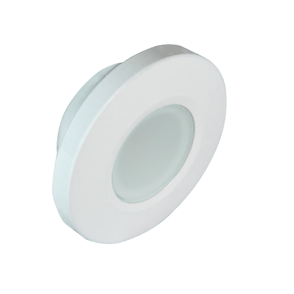 Lumitec Orbit - Flush Mount Down Light - White Finish - 4-Color Blue/Red/Purple/White Non Dimming - Deckhand Marine Supply