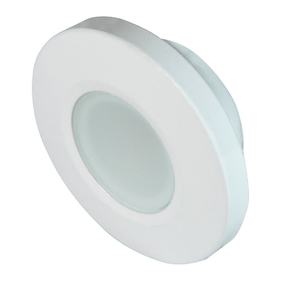 Lumitec Orbit - Flush Mount Down Light - White Finish - 2-Color Blue/White Dimming - Deckhand Marine Supply