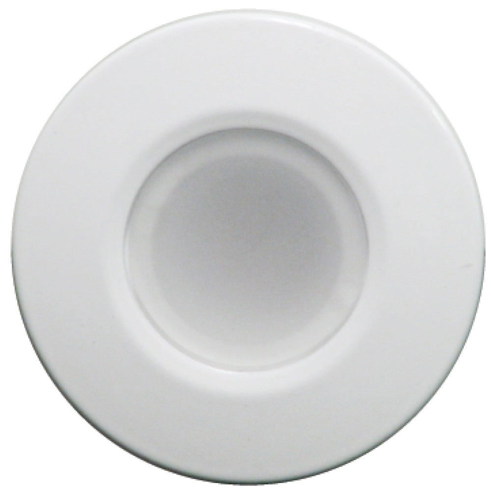 Lumitec Orbit - Flush Mount Down Light - White Finish - 2-Color Blue/White Dimming - Deckhand Marine Supply