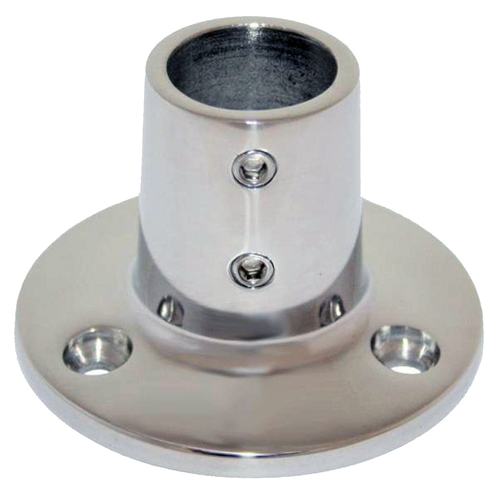 Whitecap " O.D. 90 Degree Round Base SS Rail Fitting - Deckhand Marine Supply