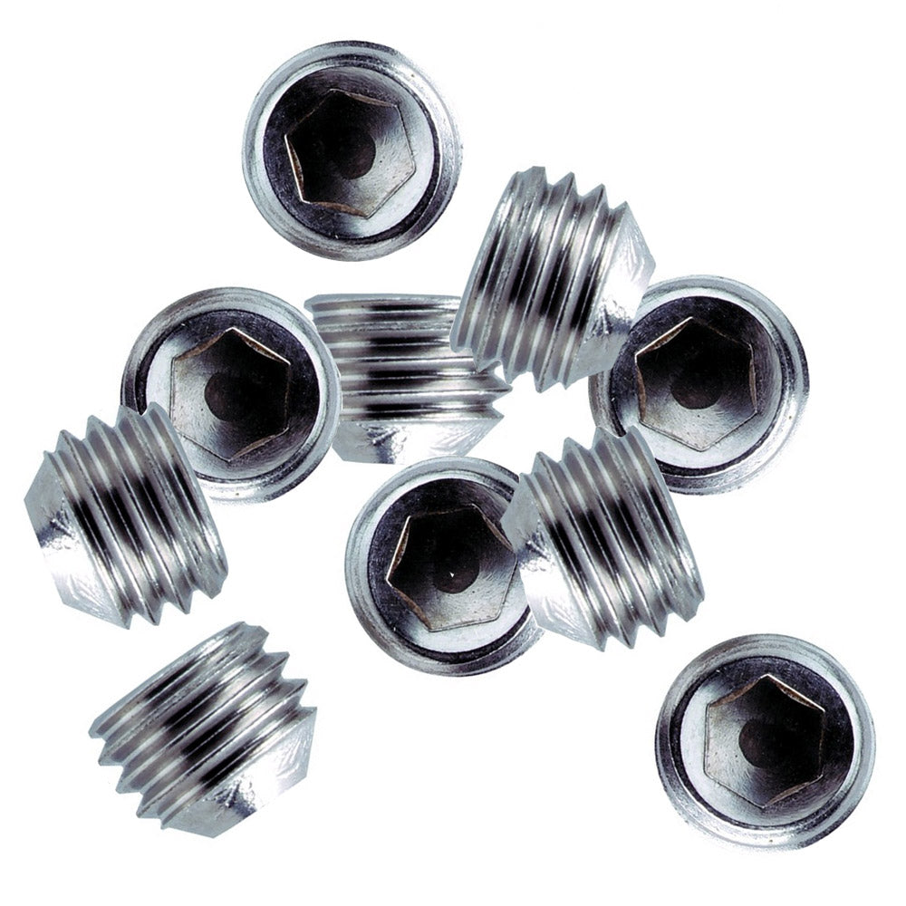 Whitecap 1/4"-28 Thread SS Set Screws - 10 Pack - Deckhand Marine Supply