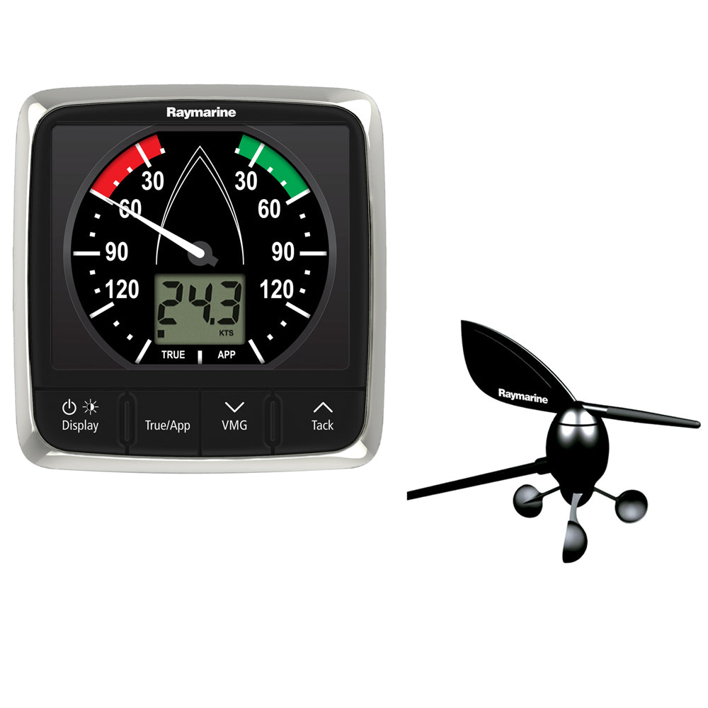 Raymarine i60 Wind Display System w/Masthead Wind Vane Transducer - Deckhand Marine Supply