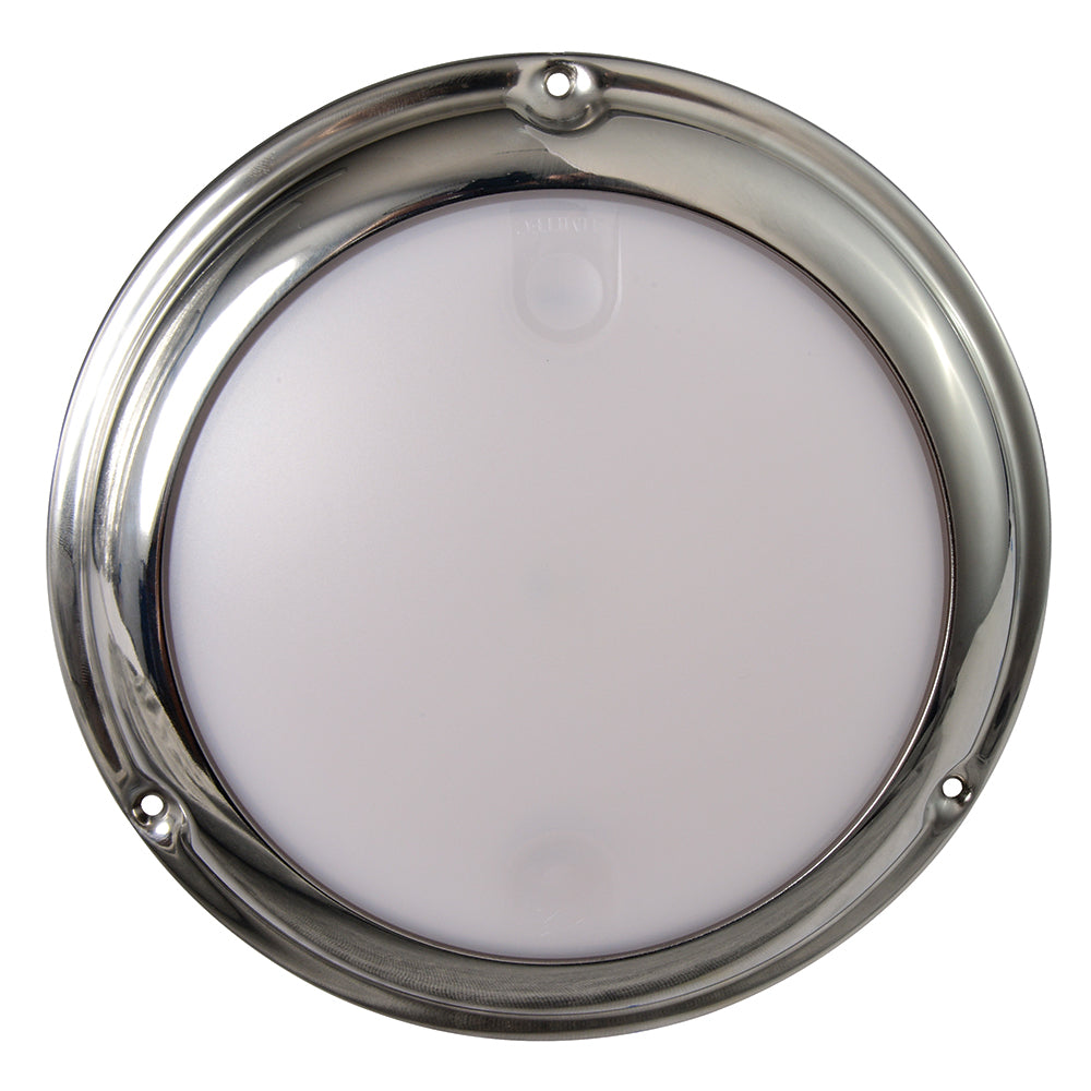 Lumitec TouchDome - Dome Light - Polished SS Finish - 2-Color White/Blue Dimming - Deckhand Marine Supply