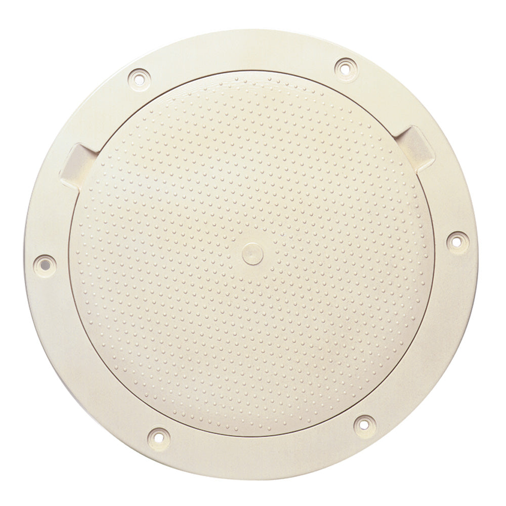 Beckson 8" Non-Skid Pry-Out Deck Plate - Beige - Deckhand Marine Supply